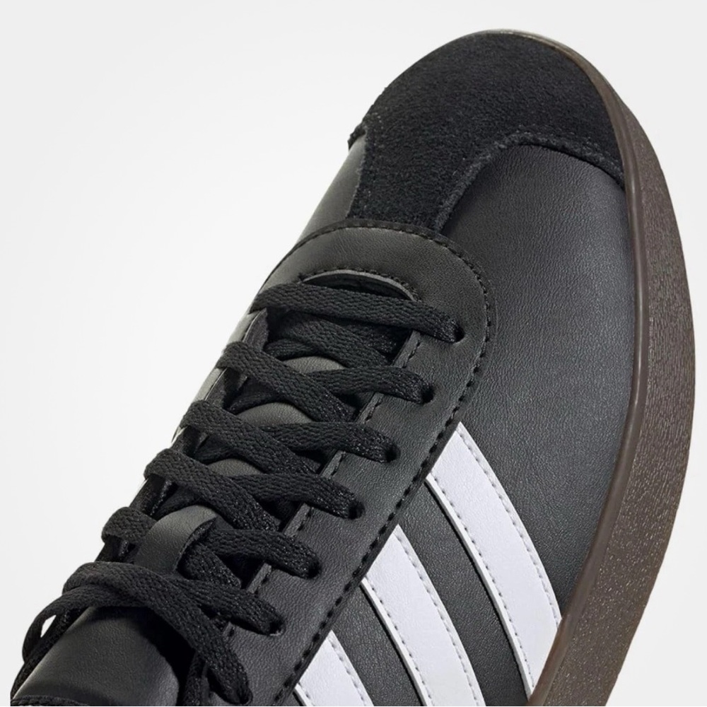 Adidas VL Court Base Core Black White Men’s 10 Sneaker Shoe Casual Reg Fit T-Toe